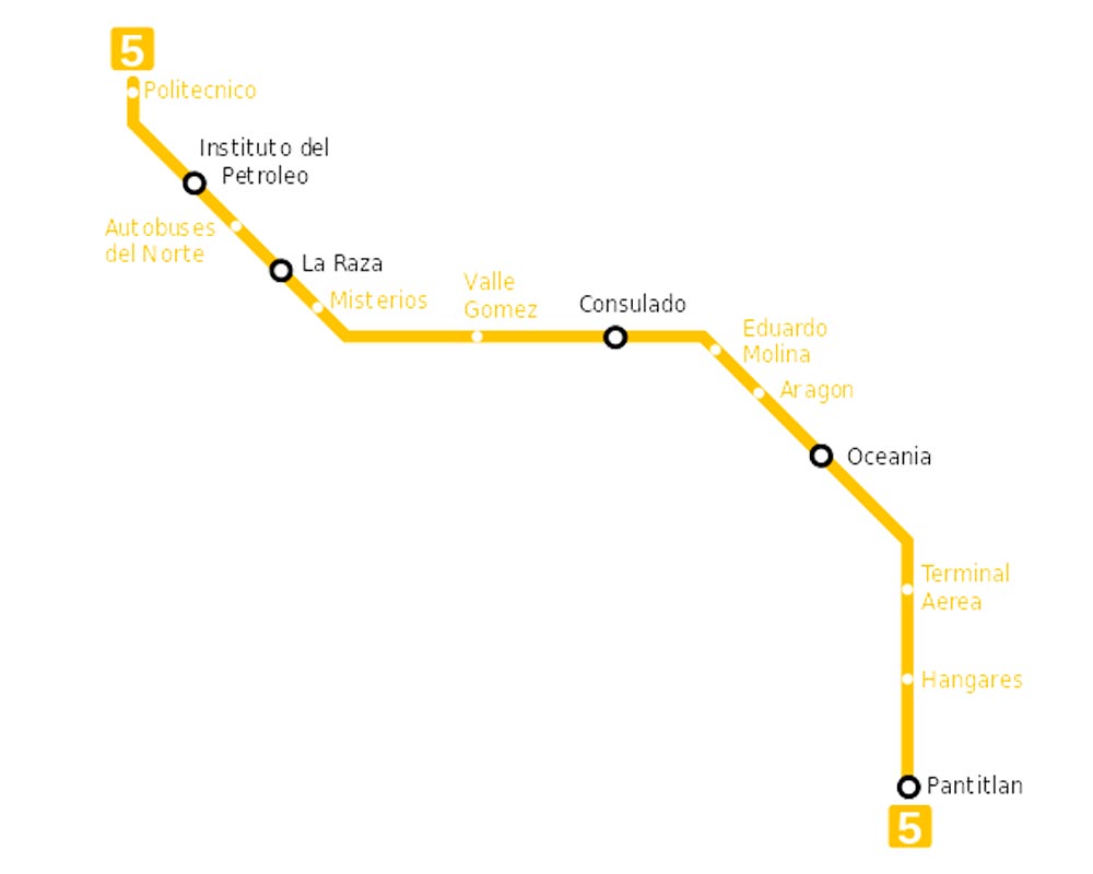 mapa linea 5